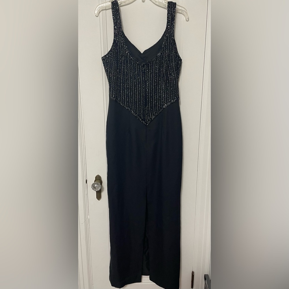 Hannah Lynn sleeveless beaded gown, size Large